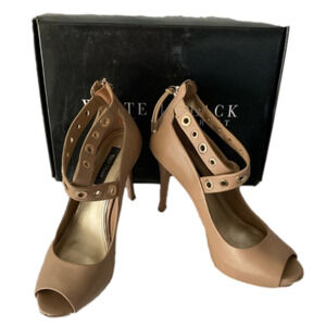 LOWEST 𝅺WHBM Alyse Camel Strappy heels Sz 9.5